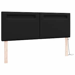 LED hlavová deska Černá 160 cm Umělá kůže - obrázek 4