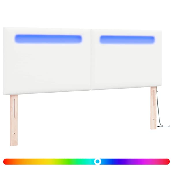 vidaXL LED peatoed Valge Kunstnahk