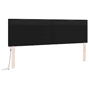 LED hlavová deska Černá 180 cm Umělá kůže - obrázek 7