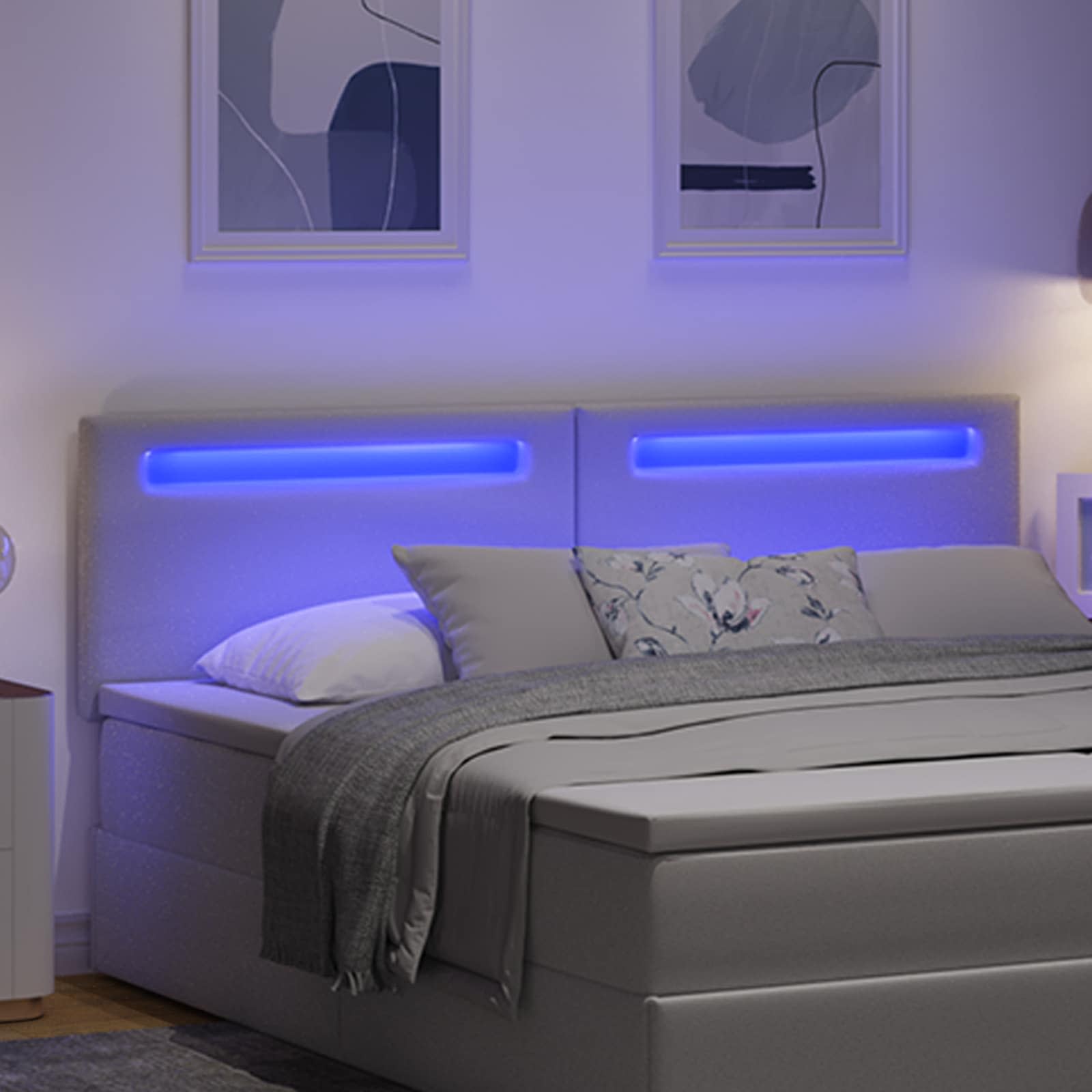 LED глава Бяло 180 cm Изкуствена – снимка 3