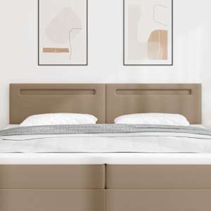 LED glava postelje Kapučino 200 cm Umjetno usnje