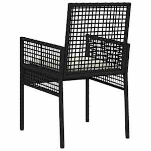 Zahradní křeslo 2 pcs Černá 55 x 53 x 85 cm polyratan - obrázek 7