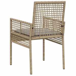 Zahradní křeslo 2 pcs Béžová 55 x 53 x 85 cm polyratan - obrázek 7