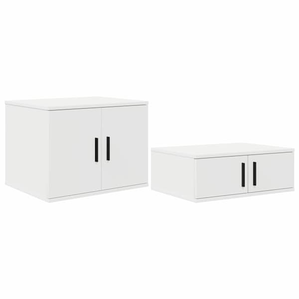 vidaXL Hoiukapp 2 tk Valge 127 x 41 x 40 cm Tehispuit
