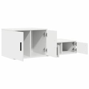 Úložná skříňka 2 pcs Bílá 127 x 41 x 40 cm kompozitní dřevo - obrázek 6