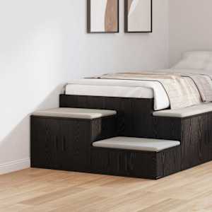Úložná skříňka 2 pcs Černý dub 127 x 41 x 40 cm - obrázek 1