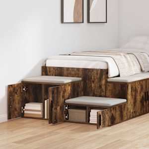Úložná skříňka 2 pcs Kouřový dub 127 x 41 x 40 cm - obrázek 4