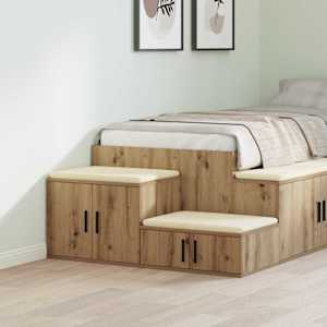 Úložná skříňka 2 pcs Artisanový dub 127 x 41 x 40 cm - obrázek 1