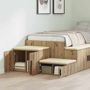 Úložná skříňka 2 pcs Artisanový dub 127 x 41 x 40 cm - obrázek 4