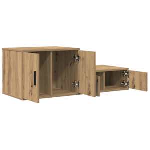 Úložná skříňka 2 pcs Artisanový dub 127 x 41 x 40 cm - obrázek 6