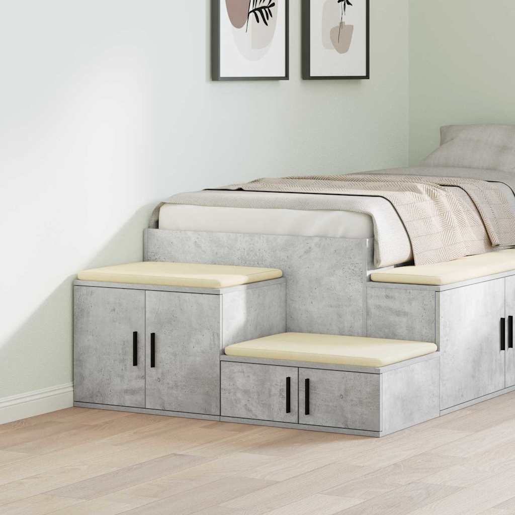 vidaXL Dulap de depozitare Gri beton 118 x 41 x 40 cm Lemn compozit