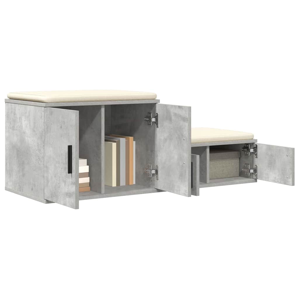 vidaXL Opbergkast Betongrijs 118 x 41 x 40 cm Bewerkt hout