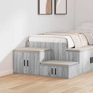 Omarica za shranjevanje 2 pcs Siva Sonoma 118 x 41 x 40 cm