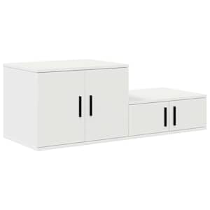 Úložná skříňka 2 pcs Bílá 108 x 41 x 40 cm kompozitní dřevo - obrázek 5