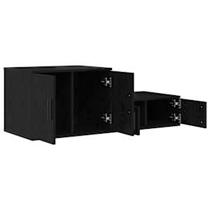 Úložná skříňka 2 pcs Černý dub 108 x 41 x 40 cm - obrázek 6