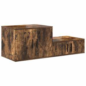 Úložná skříňka 2 pcs Kouřový dub 108 x 41 x 40 cm - obrázek 5