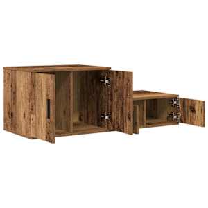 Úložná skříňka 2 pcs Staré dřevo 108 x 41 x 40 cm - obrázek 6