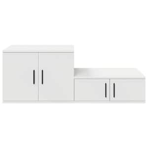 Úložná skříňka 2 pcs Bílá 103 x 41 x 40 cm kompozitní dřevo - obrázek 7