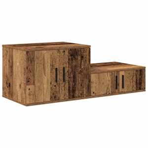 Úložná skříňka 2 pcs Staré dřevo 103 x 41 x 40 cm - obrázek 5