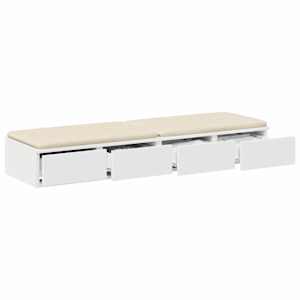 Zásuvky pod postel Bílá 120 x 36,5 x 16,5 cm kompozitní dřevo - obrázek 3