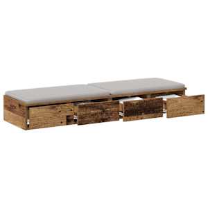 Zásuvky pod postel se zásuvkou Staré dřevo 120 x 36,5 x 16,5 cm - obrázek 3