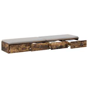 Zásuvky pod postel se zásuvkou Kouřový dub 140 x 36,5 x 16,5 cm - obrázek 3