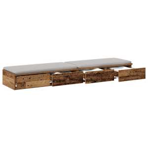 Zásuvky pod postel se zásuvkou Staré dřevo 150 x 36,5 x 16,5 cm - obrázek 3