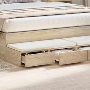 Zásuvky pod postel se zásuvkou Sonoma dub 135 x 36,5 x 16,5 cm - obrázek 4