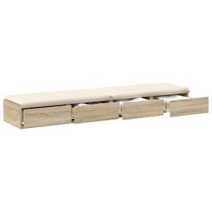 Zásuvky pod postel se zásuvkou Sonoma dub 135 x 36,5 x 16,5 cm - obrázek 3