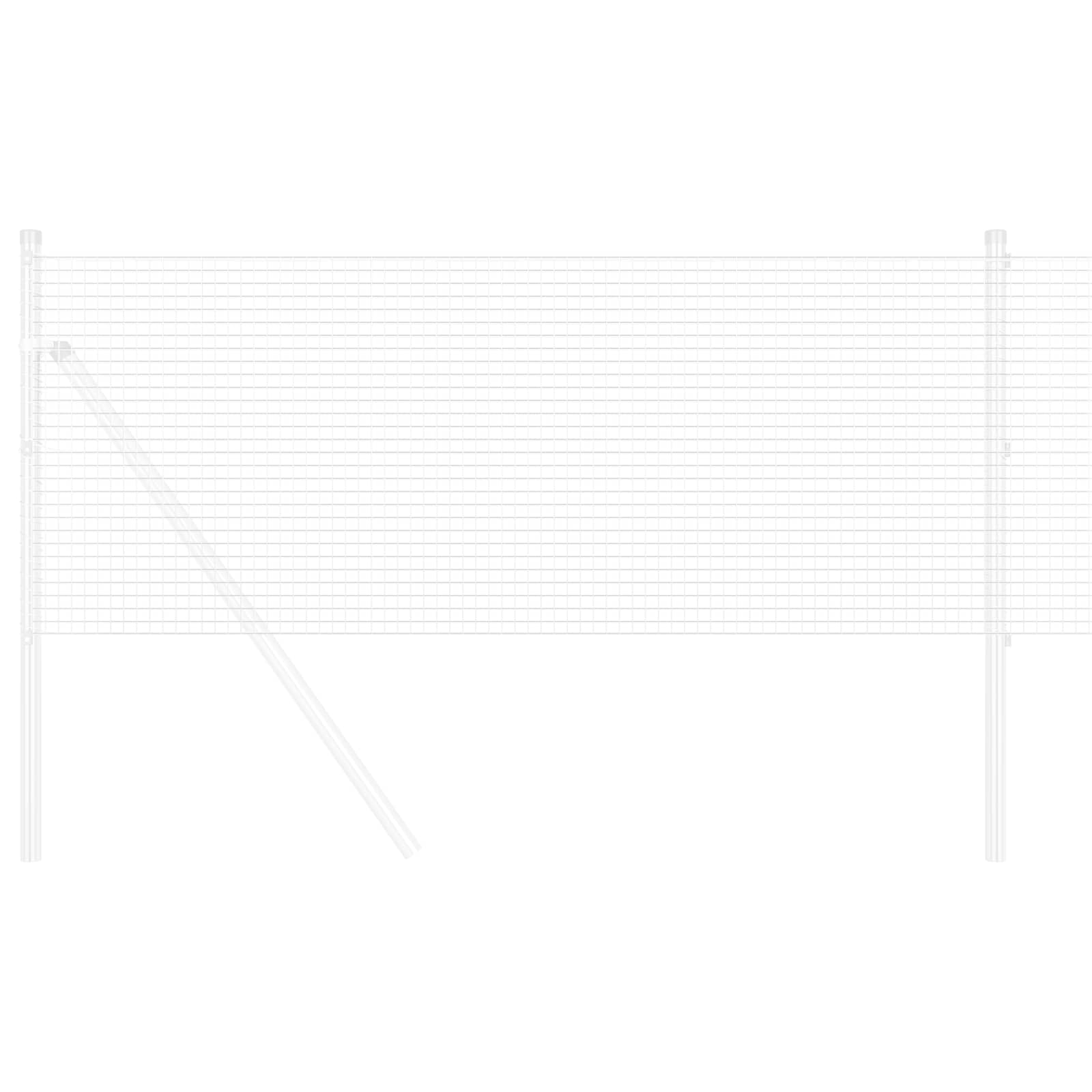 Thumbnail - vidaXL Geschweißter Drahtzaun Silber 0,5 x 50 m