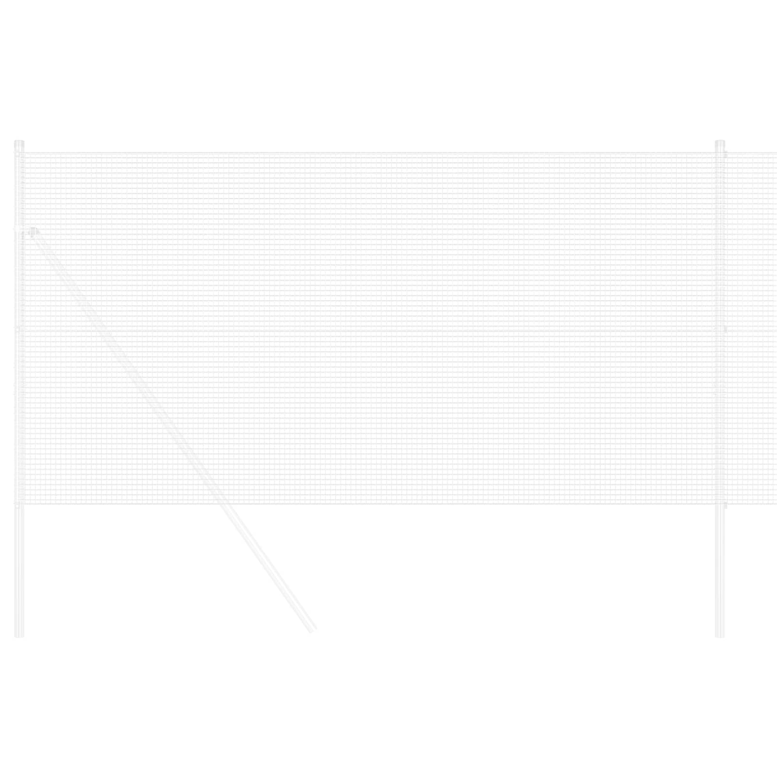 Thumbnail - vidaXL Geschweißter Drahtzaun Silber 1 x 50 m