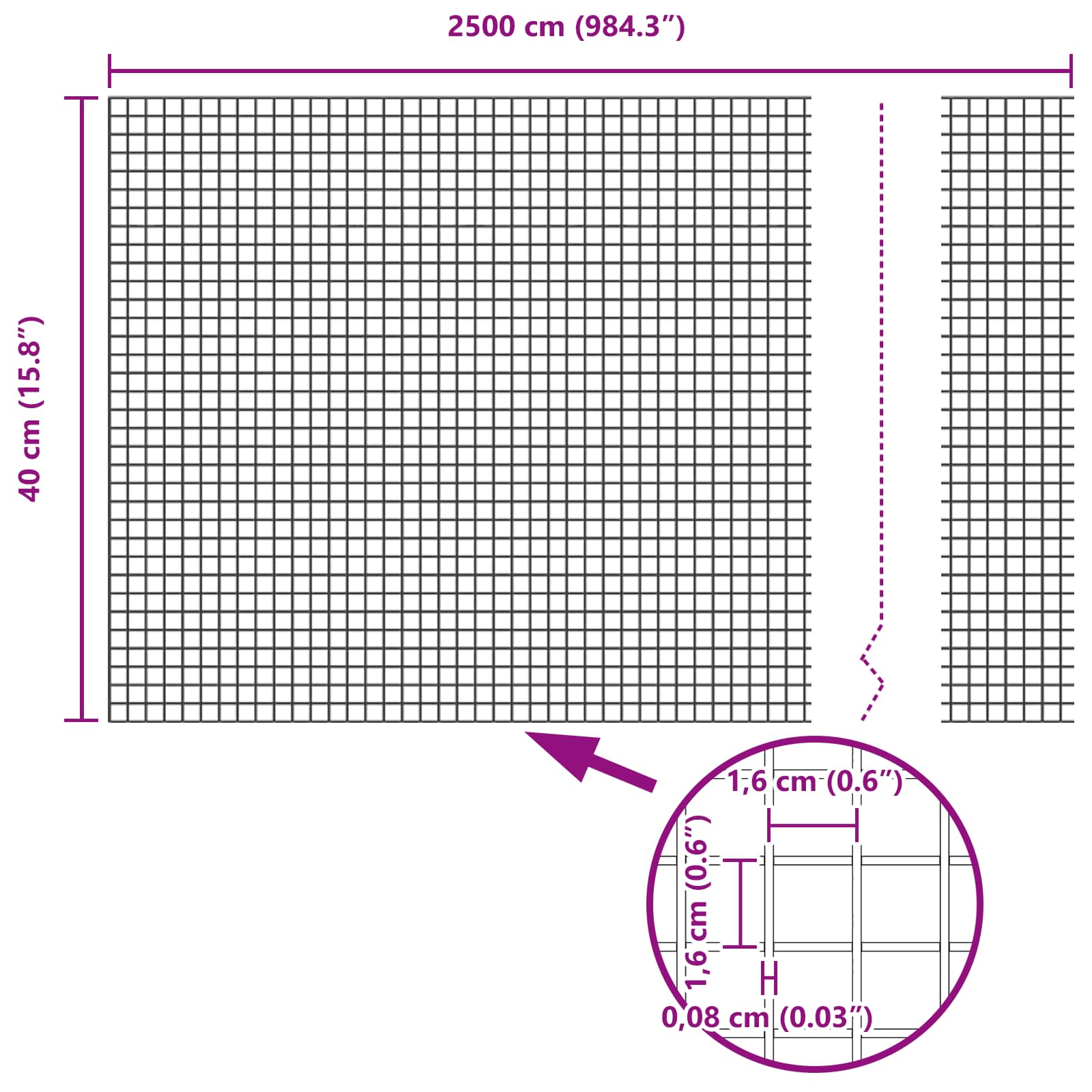 Thumbnail - vidaXL Geschweißter Drahtzaun Grün 0,4 x 25 m Stahl