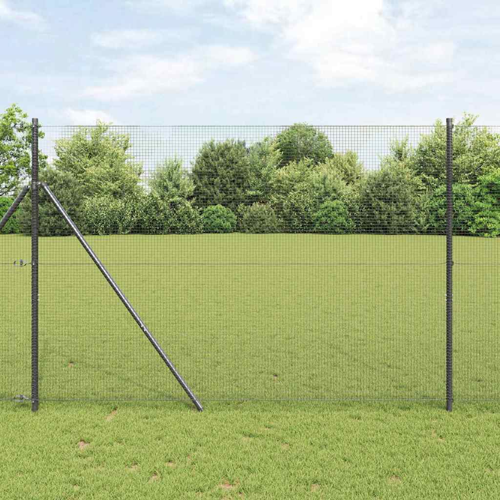 Svejsede Trådhegn Grå 1.6x25 m Stål