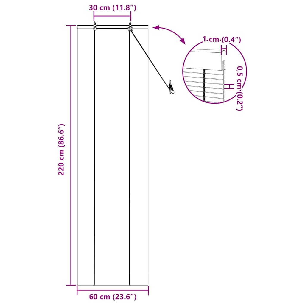 Roleta Žlutá 60 x 220 cm Bambus - obrázek 15