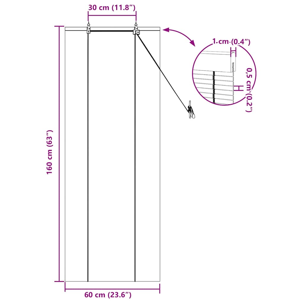 Roleta Příroda 60 x 160 cm Bambus - obrázek 15