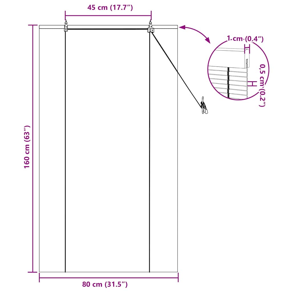 Roleta Příroda 80 x 160 cm Bambus - obrázek 15
