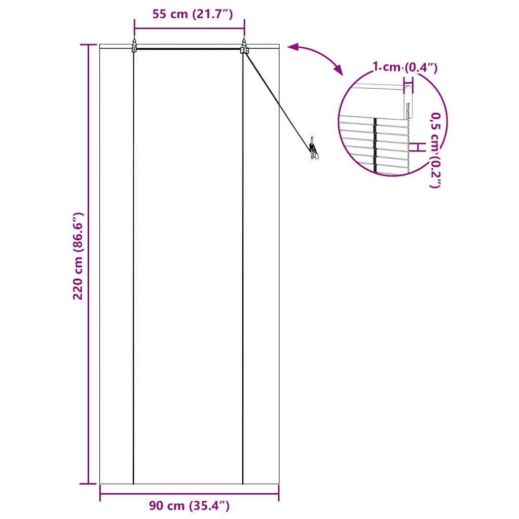 Roleta Příroda 90 x 220 cm Bambus - obrázek 15