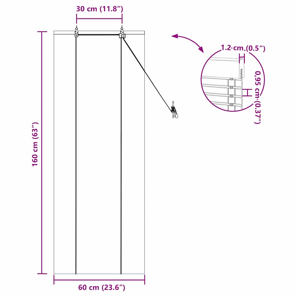 Roleta se záclonami Příroda 60 x 160 cm bambus - obrázek 15