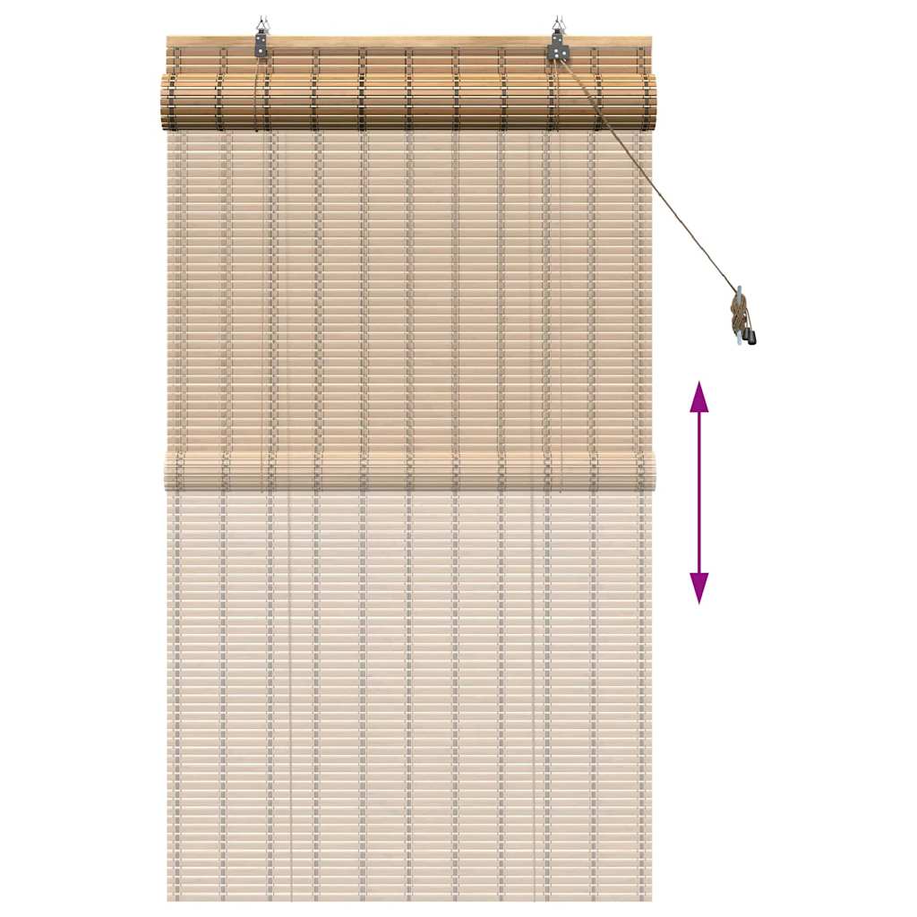 Raamrolgordijnen & Schaduwdoeken Licht Bruin 80 x 220 cm Bamboe image 13