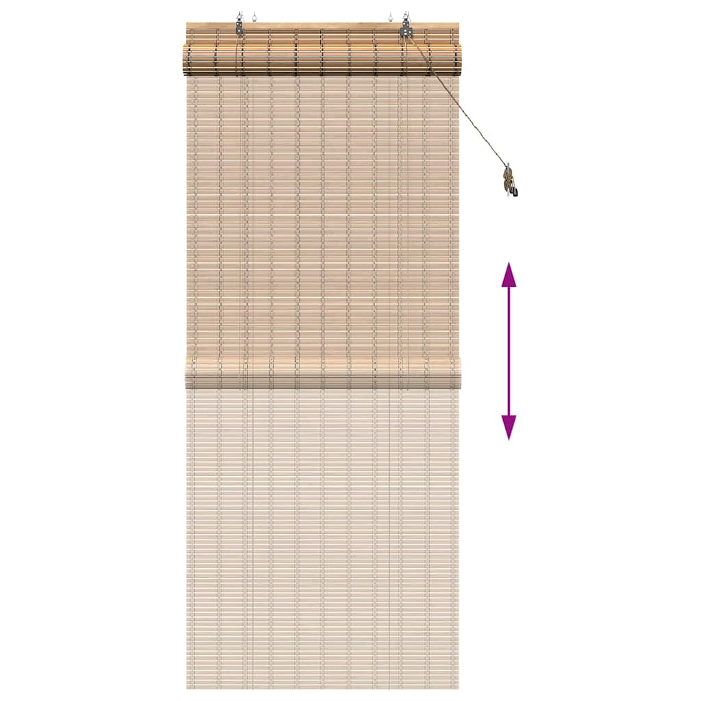 Raamrolgordijnen & Schaduwdoeken Licht Bruin 90 x 220 cm Bamboe image 13