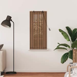 Roleta se záclonami Hnědá 60 x 160 cm bambus - obrázek 3
