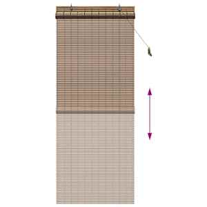 Roleta se záclonami Hnědá 90 x 220 cm bambus - obrázek 13