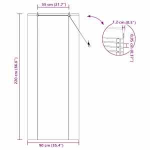 Roleta se záclonami Hnědá 90 x 220 cm bambus - obrázek 15