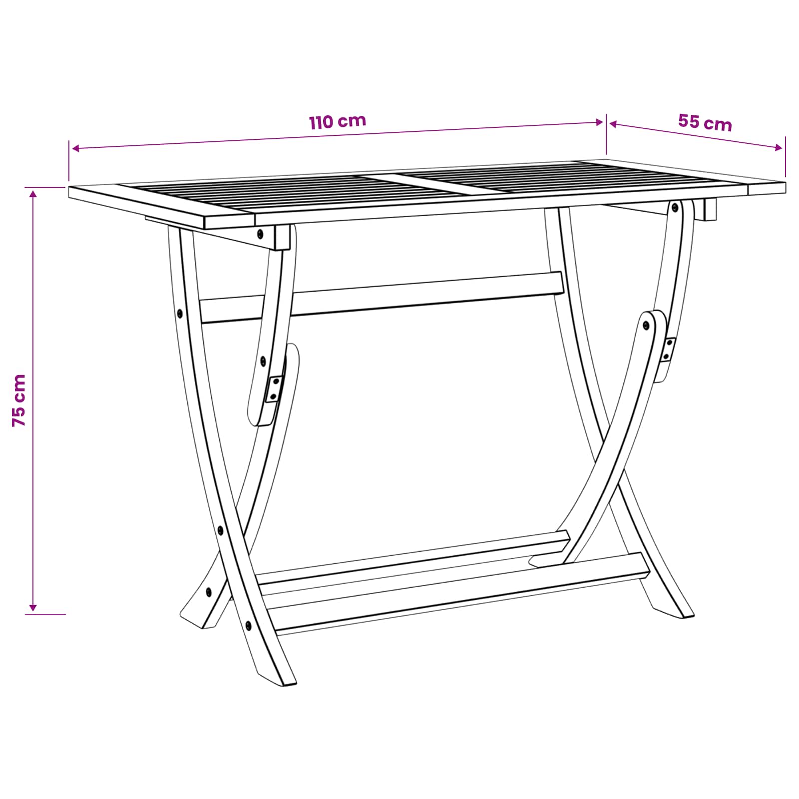 Sydney Rectangle Table size guide