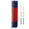 vidaXL Loomade harjad Punane ja Sinine 50 x 17 x 9 cm PP