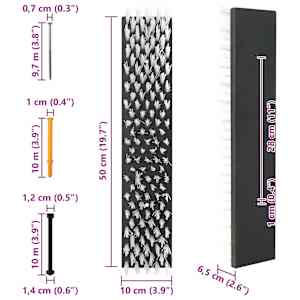 Kartáče na dobytek Černá a bílá 50 x 10 x 6,5 cm Plast a ocel - obrázek 9