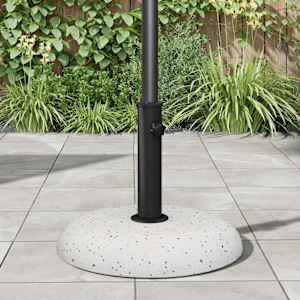 Základna pro slunečník Bílá Ø 45 x 33 cm betonová - obrázek 4