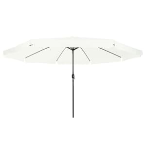Zahradní slunečník Písková 394 x 394 x 248 cm Polyester a ocel - obrázek 3