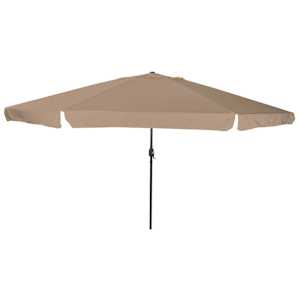 Zahradní slunečník Taupe 394 x 394 x 248 cm Polyester a ocel - obrázek 1