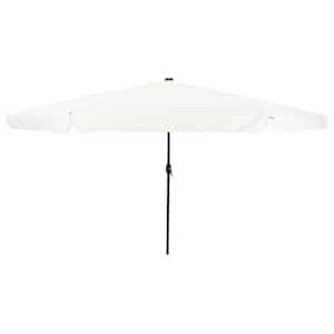 Vrtni dežnik Pesek in antracit 395 x 395 x 245 cm Poliester